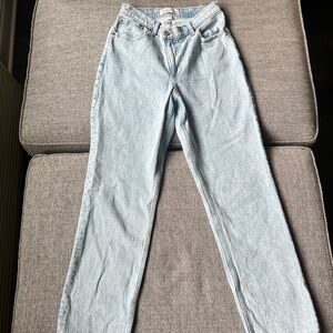 Abercrombie & Fitch ‘90s Straight Ultra High Rise Curve Love Light Blue Jeans